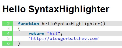 syntaxhighlighter  代码高亮插件101