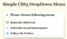 简单的CSS3下拉菜单