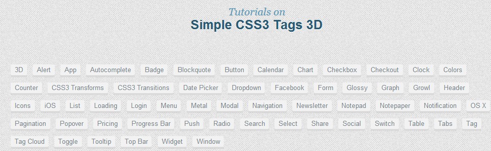 创建简单的3 D CSS3标签167
