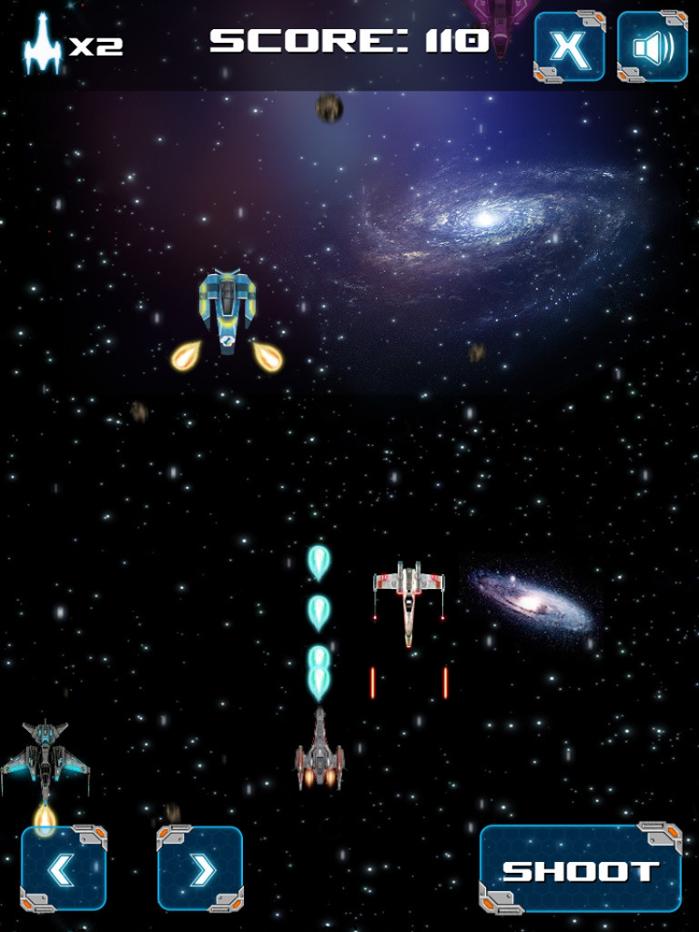 银河战争 - HTML5太空射击小游戏 打飞机小游戏源码1794