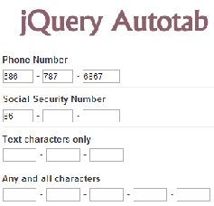 Autotab  jquery自动切换和过滤插件