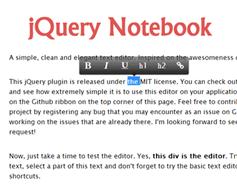 jQuery Notebook  简单和优雅的WYSIWYG富文本编辑器