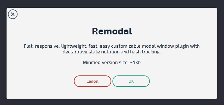 Remodal—漂亮的jquery模态响应弹出遮罩层289