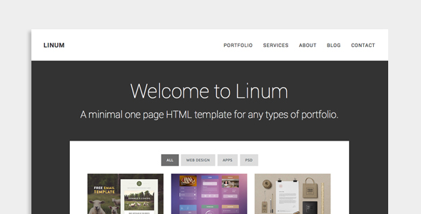 轻量级单页面HTML模板_简约风格Bootstrap框架模板 - Linum  633