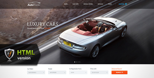 AutoTrader—汽车交易网站HTML模板1022