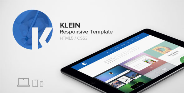 Klein - 蓝色html5和css3单页滚动视差模板_html5响应式宽屏自适用手机端1054