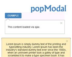 popModal—jQuery提示工具、標題、模態對話框插件