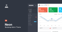 Neon - Bootstrap3管理模板9种颜色+前台网站模板