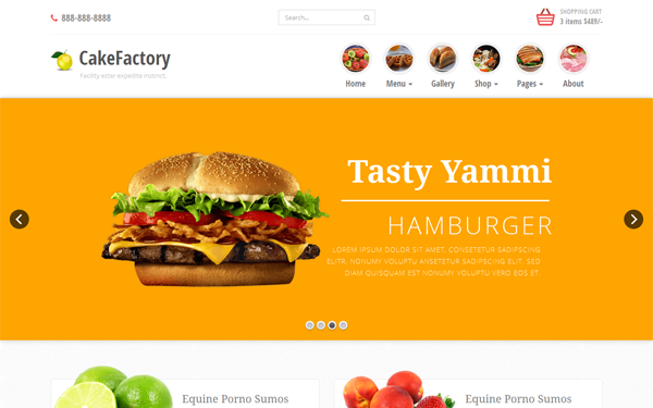 Cakefactory—Bootstrap餐厅主题网站模板1148
