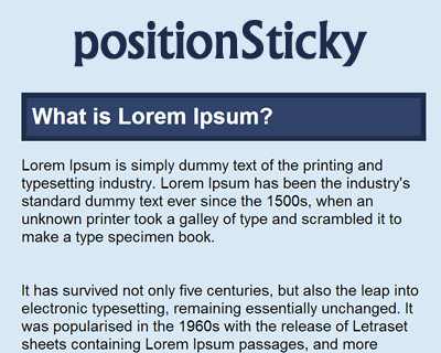positionSticky jquery粘性定位固定位置插件1484