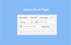 jQuery分页排序插件jPList