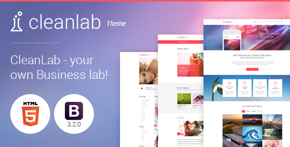 CleanLab - 红色企业网站HTML5模板1602