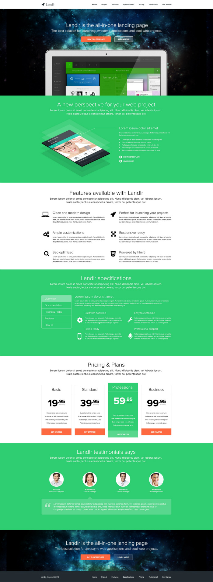 Landlr-Bootstrap单页面滚动HTML企业模板1620