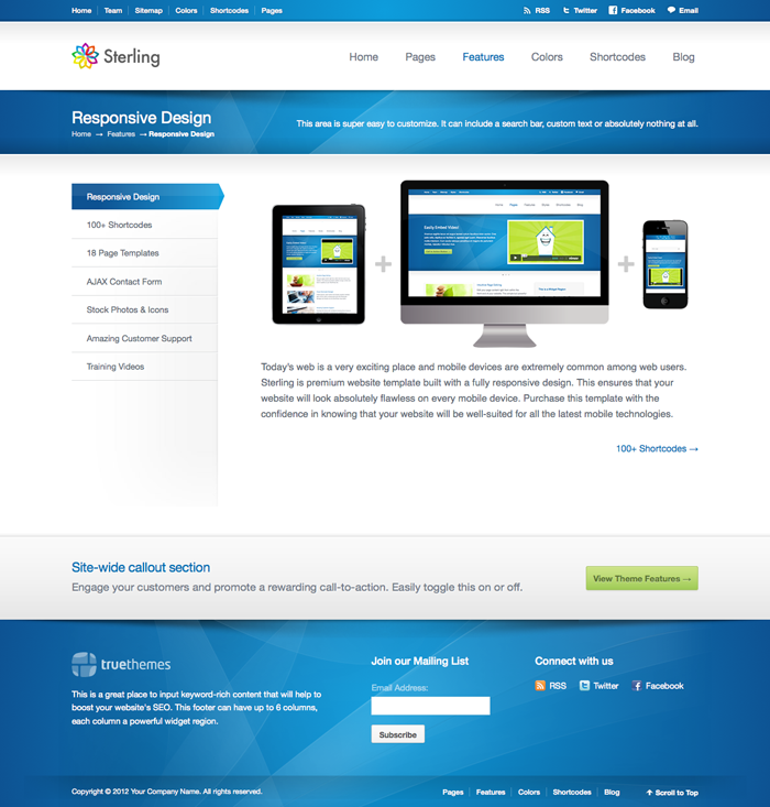 Sterling - HTML5响应式企业网站模板1656