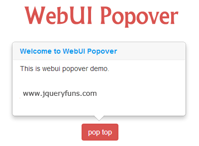 webui-popover一个轻量级的jquery弹出层插件1669