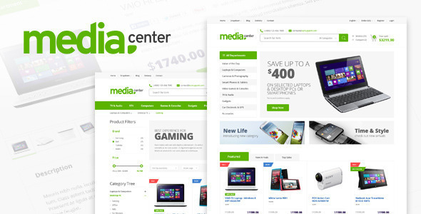 电子商务商城购物HTML模板 - MediaCenter1671
