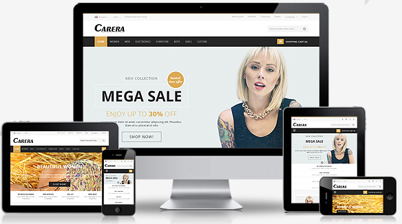 Carera - 兼容手机的商城HTML模板|服装商城模板2032