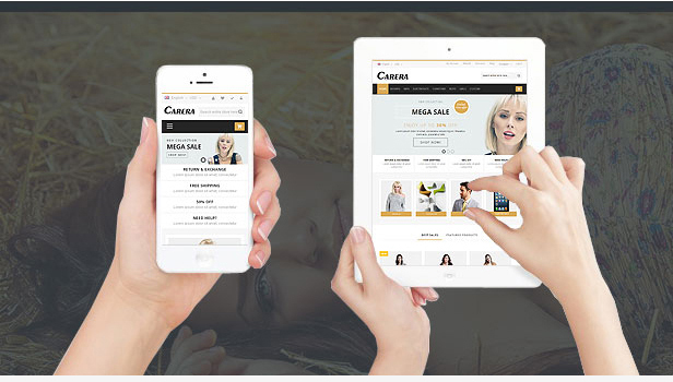Carera - 兼容手机的商城HTML模板|服装商城模板2033