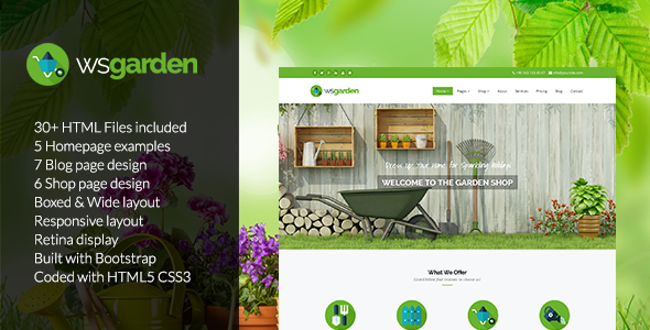WS Garden - 绿色大气园艺HTML网站模板 响应Bootstrap园艺网站2628