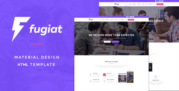 Fugiat - Material Design复杂响应式设计HTML5模板2650