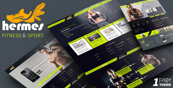 Hermes - 健身俱乐部网站响应式HTML5模板CSS3健身房网站模板2132