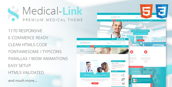 Medical-Link - 兼容手机网站的医疗机构模板|bootstrap3模板2088