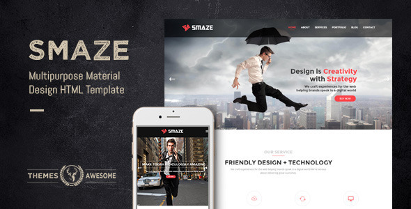 Smaze - 多功能响应Material设计HTML模板2214
