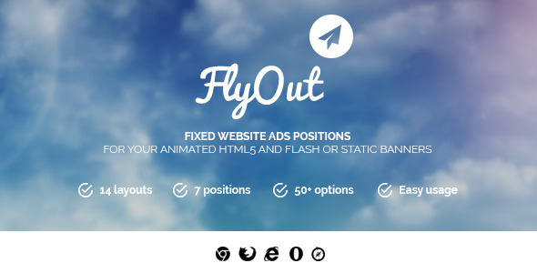 FlyOut - 网站广告插件 网站Banner jquery顶部广告带关闭2364