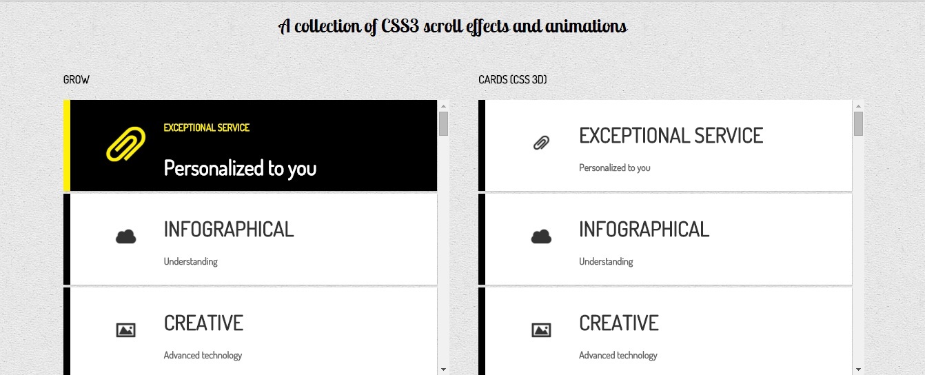 滚动加载CSS3动画效果插件8种动画效果2424