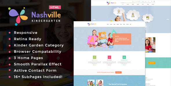 可爱的幼儿园网站HTML模板_响应孩子用品电商HTML5&CSS3模板 - Nashville4140