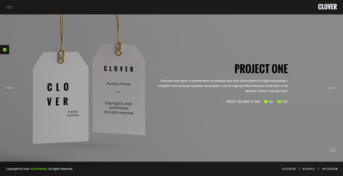flexbox技术炫酷HTML5设计师个人主页模板响应式Css3模板 - Clover4451
