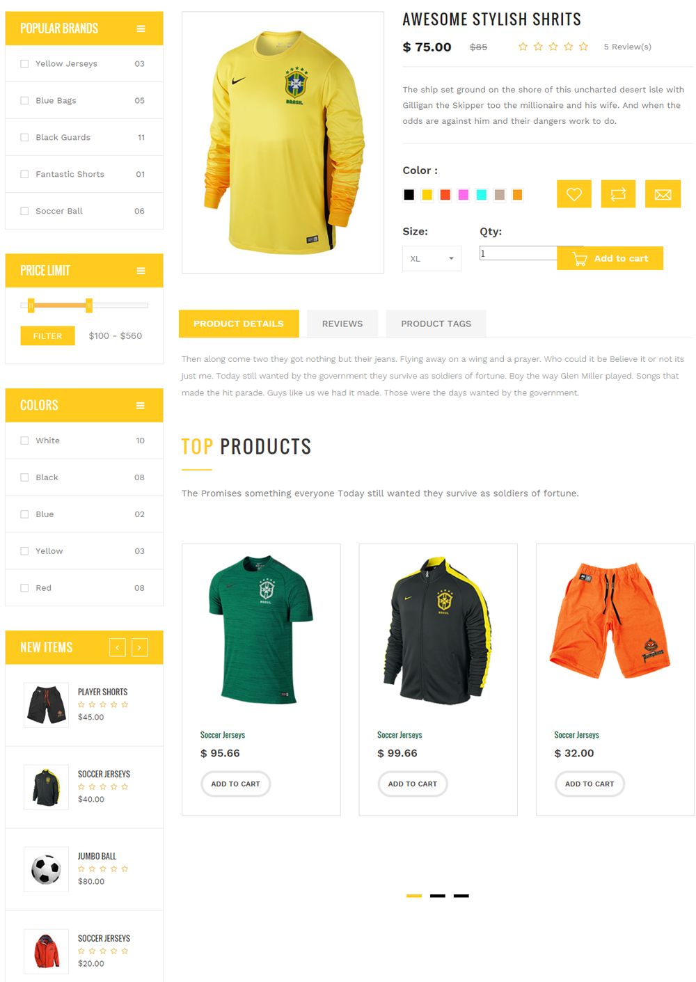 带电商设计足球体育类网站HTML模板_Bootstrap体育网站HTML - Wikideo4524