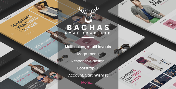 时尚电商Bootstrap模板 服装商城网页模板 适用手机端 - Bachas3216