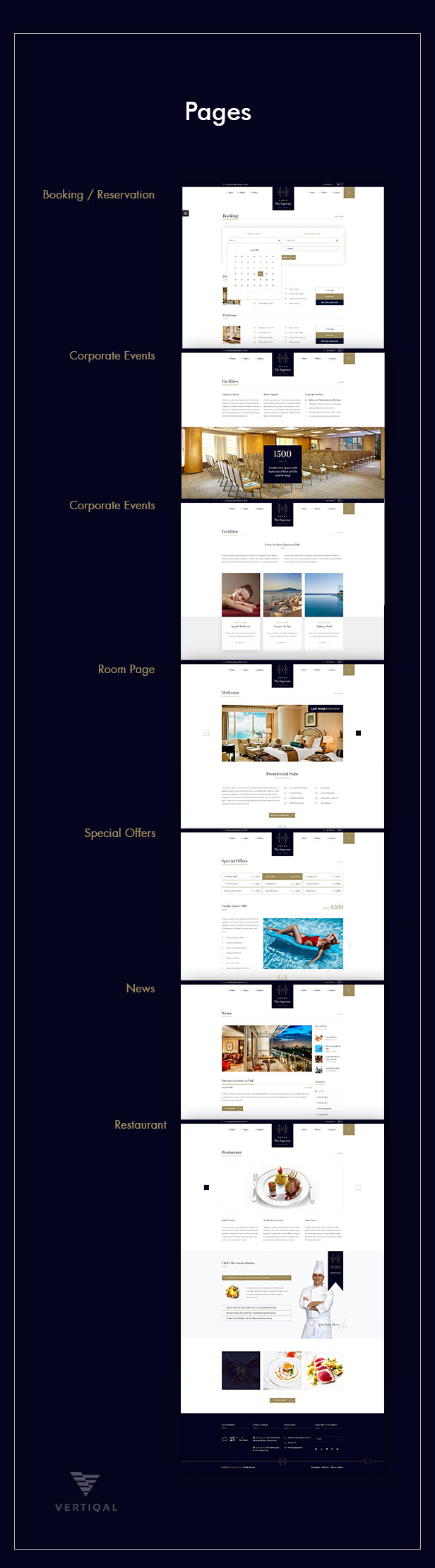 豪华酒店HTML5和CSS3模板_Bootstrap酒店预订公寓出租网站模板 - Supreme3481