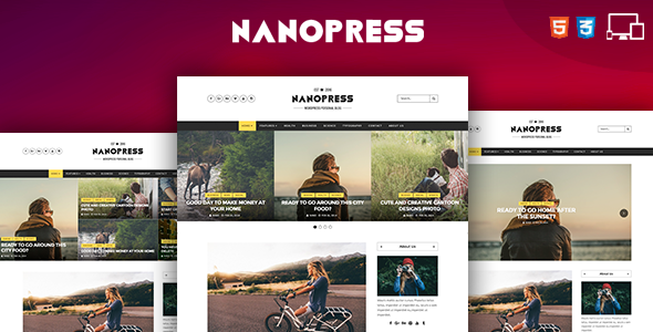 9套主页响应式个人博客html模板_适用手机博客网站模板 - Nanopress3495