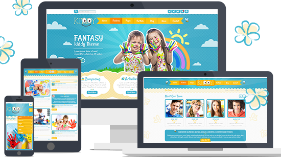 超级漂亮的幼儿园早教机构html模板_样式多变的儿童网站模板 - Kiddy3624