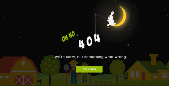 404动画页面html_响应式404错误页面模板 - Sunset3718