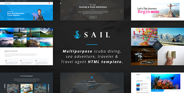 多功能HTML模板|海洋探险|旅行社|冲浪|旅行网站Bootstrap模板- Sail3736