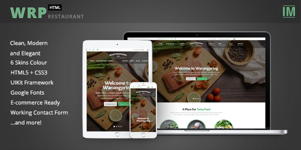 基于UIKit框架餐饮行业html模板_餐厅网站模板 - Warungpring3641
