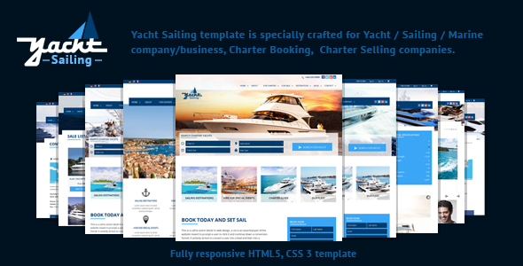 网上订机票船票html模板_Bootstrap机票预订网站模板 - Yacht Sailing3767
