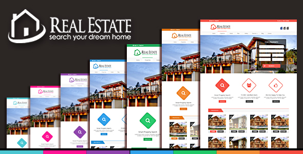 7套首页房地产html模板框架_房产中介网站HTML模板 - RealEstate3945