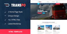 物流和运输平台HTML5模板_Bootstrap3响应式物流企业网站模板 - Transpo
