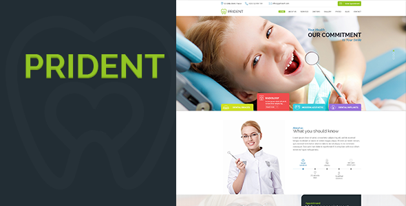 HTML牙科诊所网站模板_Bootstrap牙齿美容HTML5模板 - Prident4043