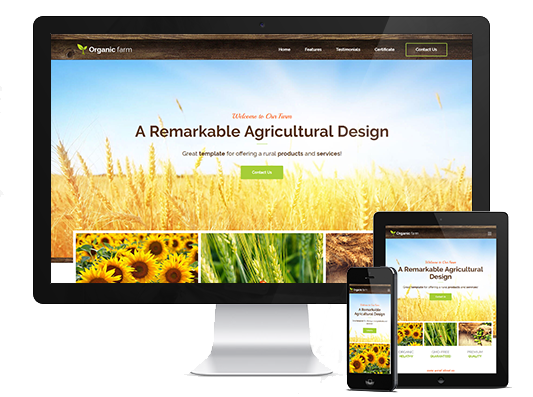HTML5单页农产品业务模板_单页滚动视差动画企业网站模板 - Organic Farm4075