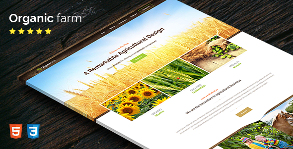 HTML5单页农产品业务模板_单页滚动视差动画企业网站模板 - Organic Farm4074