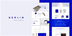 创意工作室HTML和CSS3网站模板_Bootstrap蓝色线条风格工作室HTML模板 - Berlin