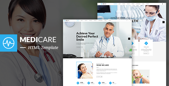 MediCare - 牙医网站HTML5模板_医疗网站UI设计自适用手机端HTML框架4589