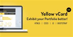 黃色HTML5個人簡歷模板Bootstrap設計師攝影師個人主頁模板UI