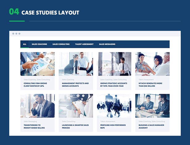 响应式培训指导业务网站模板_HTML5蓝色大气企业网站框架UI设计 - Cosine4861