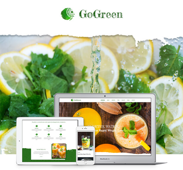 绿色大气餐厅咖啡店HTML模板_漂亮的果蔬餐饮网站模板HTML下载 - GoGreen4865
